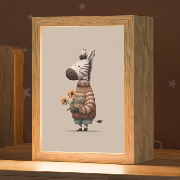 Zebra - Zonnebloemen - Warm Light Box met kabel klein -zzz_3d_website