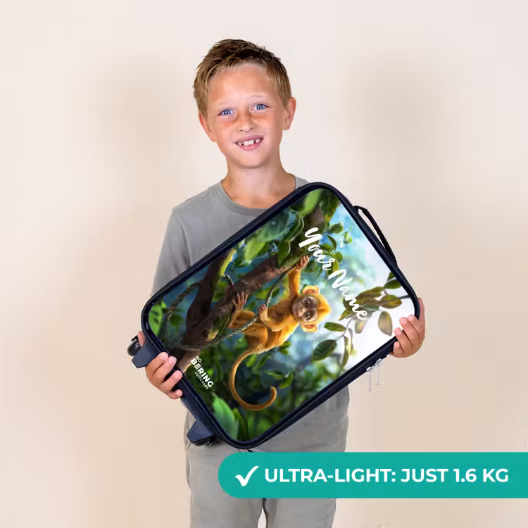 Alex aapje Kinderkoffer - Zwart klein -sfeer4_UK