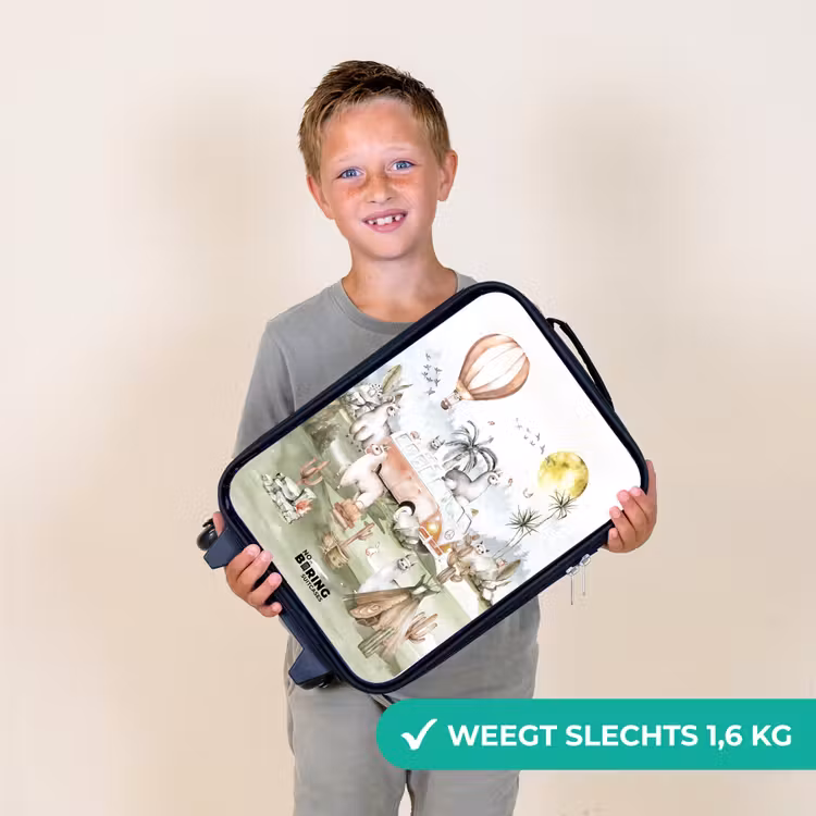Alpaca avontuur Kinderkoffer - Zwart klein -sfeer4_NL