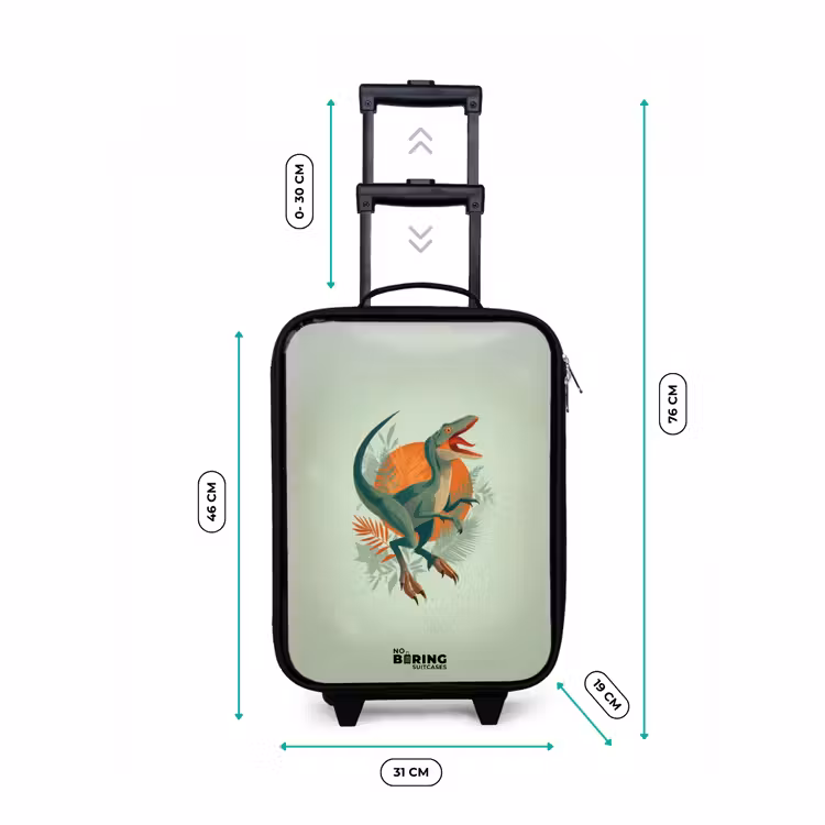 Dier - Dino - Natuur Kinderkoffer - Zwart klein -productfoto_formaten