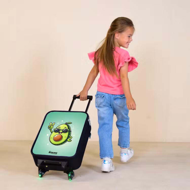 Appie avocado Kinderkoffer - Zwart klein -sfeer1