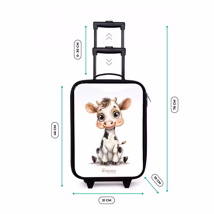 Baby koe Kinderkoffer - Zwart klein -productfoto_formaten