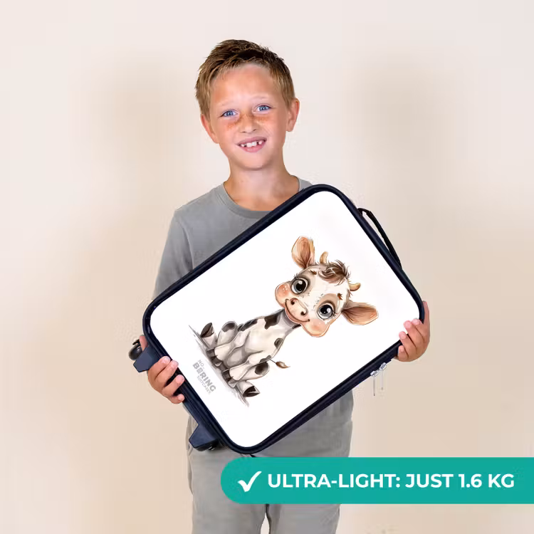 Baby koe Kinderkoffer - Zwart klein -sfeer4_UK