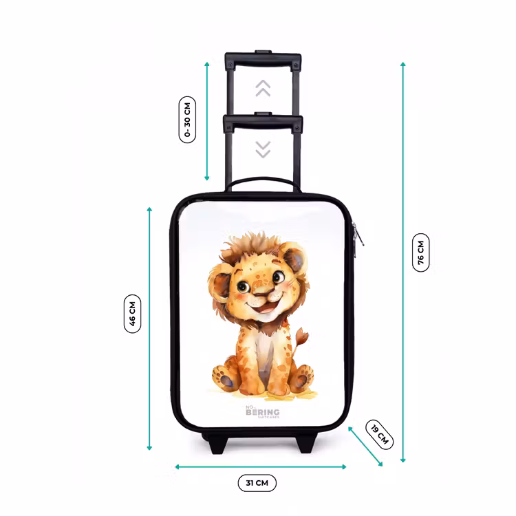 Baby leeuw Kinderkoffer - Zwart klein -productfoto_formaten