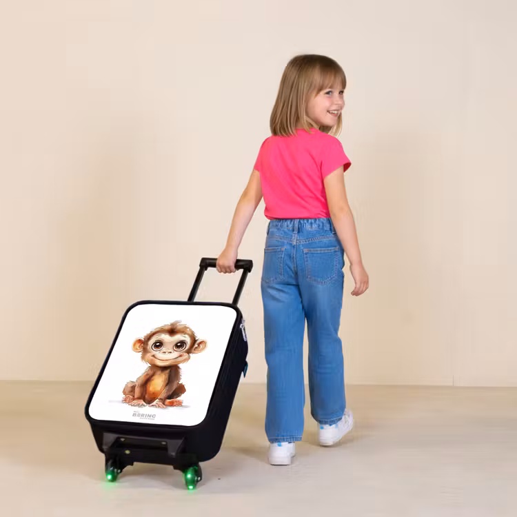 Baby aap Kinderkoffer - Zwart klein -sfeer1