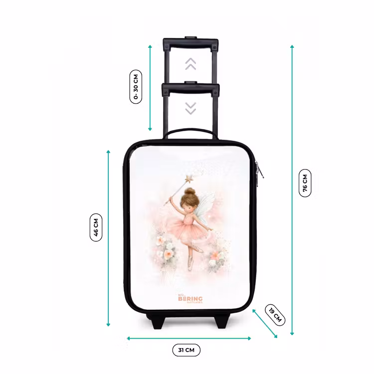 Ballerina fee in roze Kinderkoffer - Zwart klein -productfoto_formaten