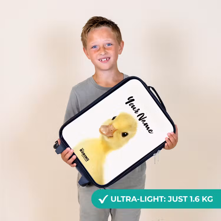 Barry de Badeend Kinderkoffer - Zwart klein -sfeer4_UK