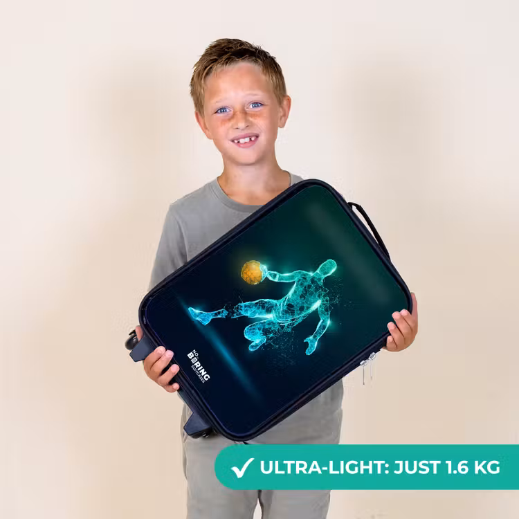 Basketbalspeler in neon dribbelactie Kinderkoffer - Zwart klein -sfeer4_UK