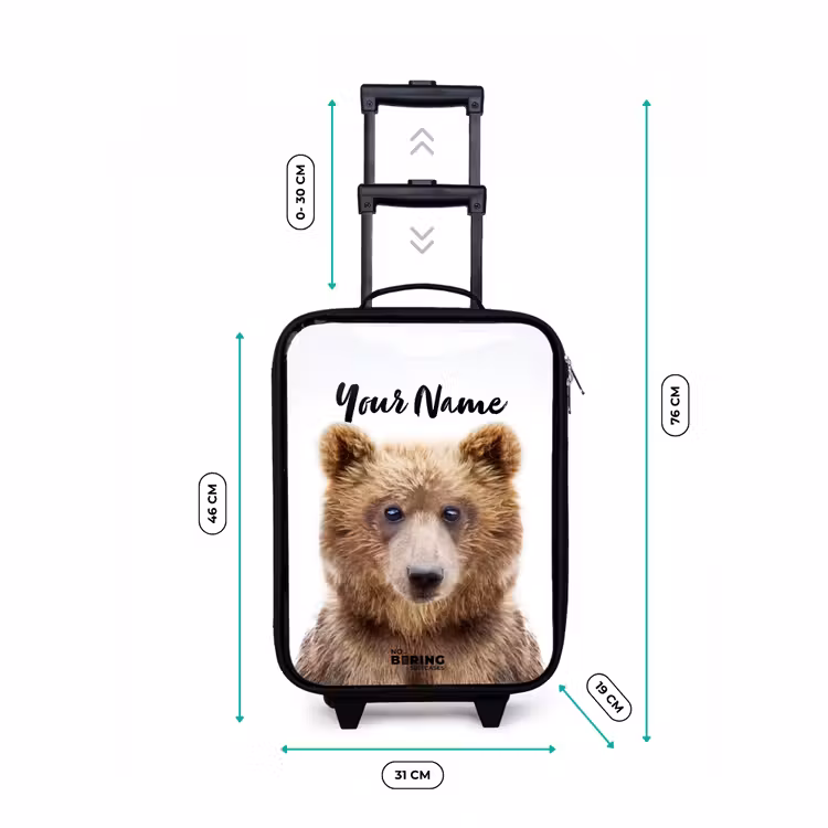 Bennie Beer Kinderkoffer - Zwart klein -productfoto_formaten