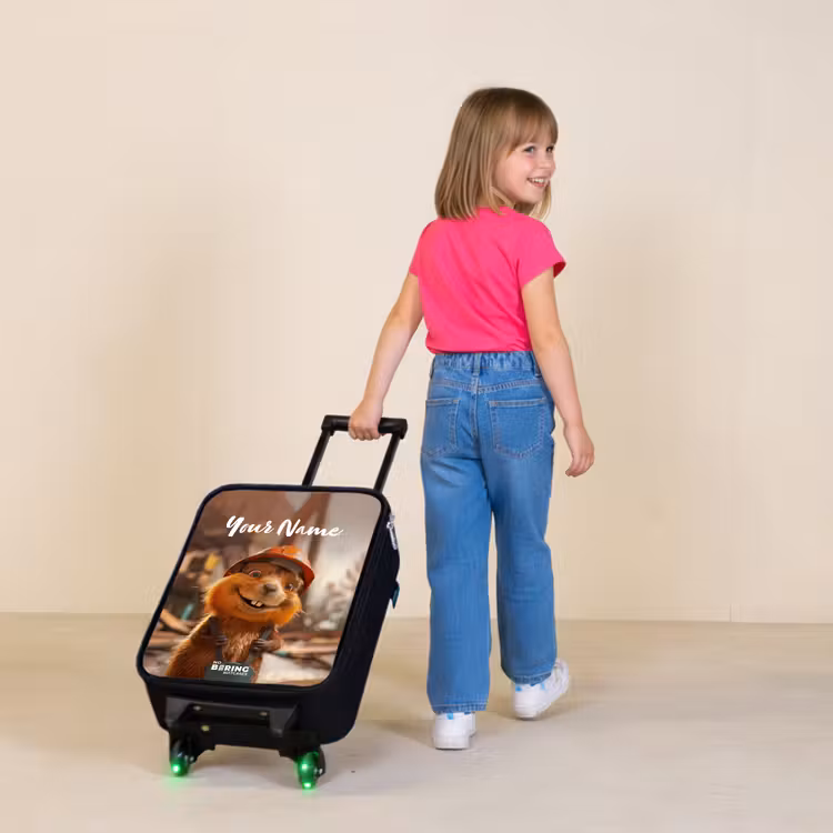Bertus Bouwbever Kinderkoffer - Zwart klein -sfeer1