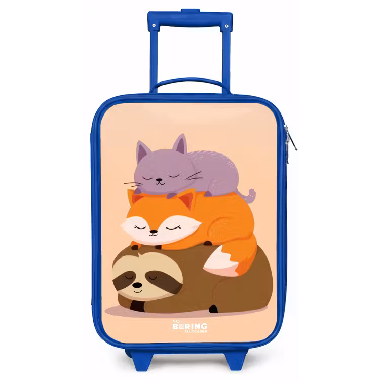 Dieren - Slapen - Samen Kinderkoffer - Blauw klein -zz3dotto