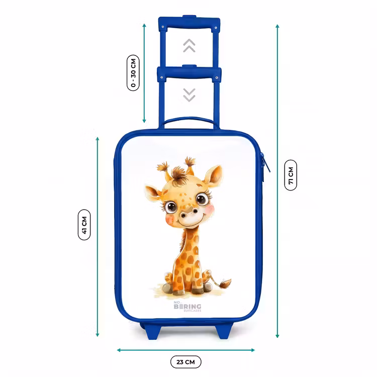 Baby giraffe Kinderkoffer - Blauw klein -productfoto_formaten
