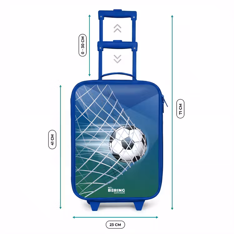 Bal in het goal Kinderkoffer - Blauw klein -productfoto_formaten