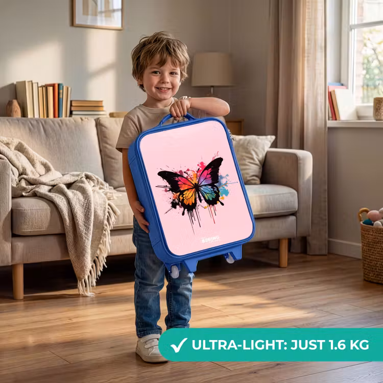 Vlinderverf Kinderkoffer - Blauw klein -sfeer2_EN