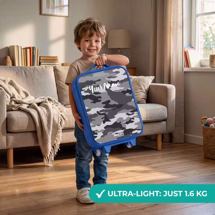 Camogrijs Kinderkoffer - Blauw klein -sfeer2_EN