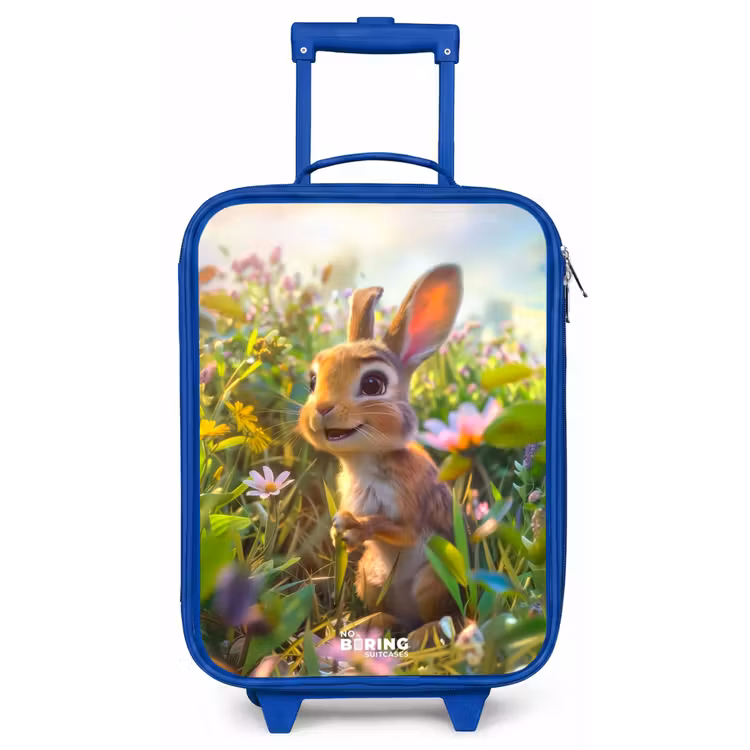 Kareltje konijn Kinderkoffer - Blauw klein -zz3dotto