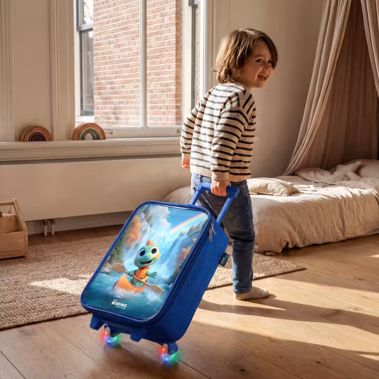 Dino - Natuur - Waterval Kinderkoffer - Blauw klein -sfeer1
