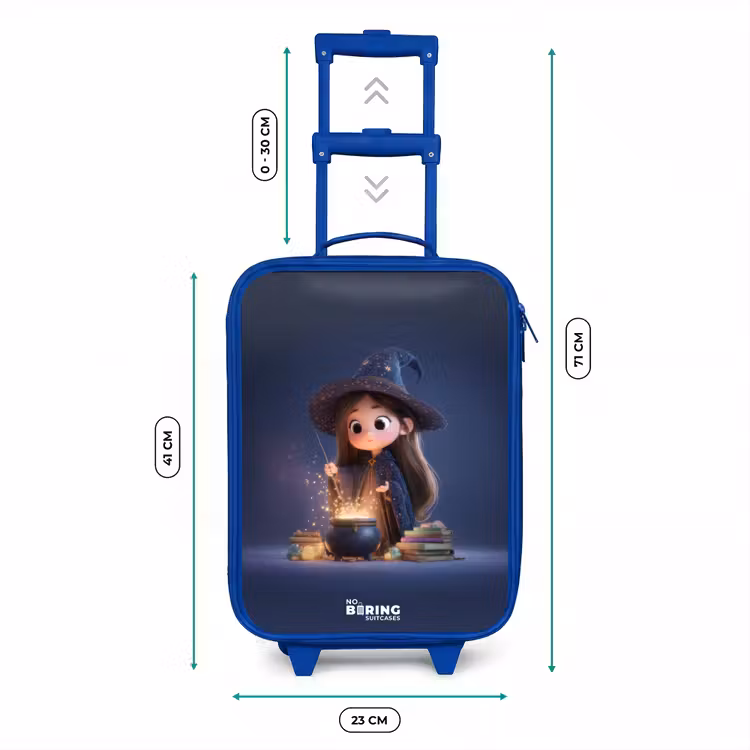 Betoverend meisje met ketel Kinderkoffer - Blauw klein -productfoto_formaten
