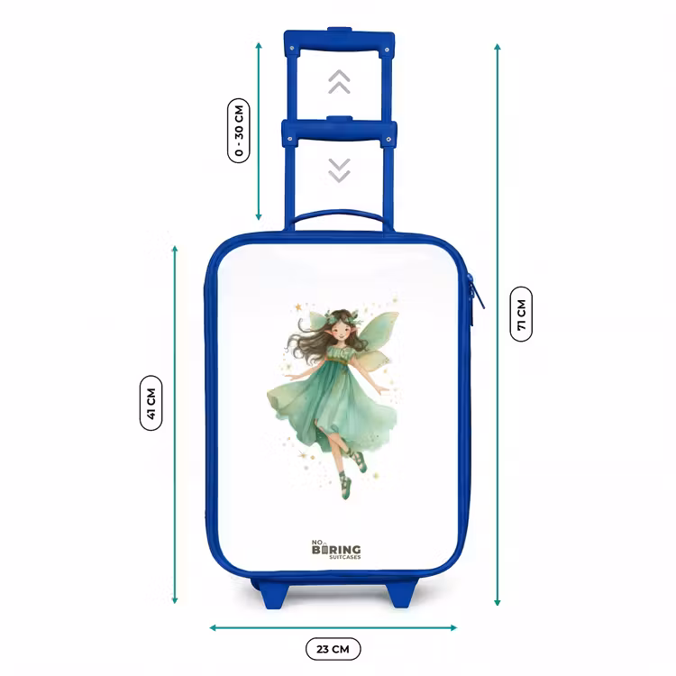 Zwevende groene elf Kinderkoffer - Blauw klein -productfoto_formaten