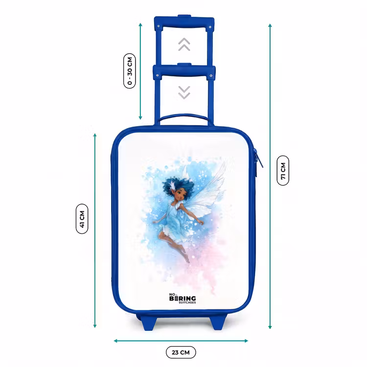 Vliegende fee in blauwe tinten Kinderkoffer - Blauw klein -productfoto_formaten