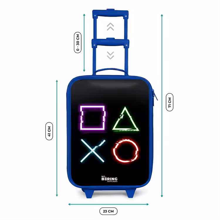 Knoppen van een gameconsole Kinderkoffer - Blauw klein -productfoto_formaten