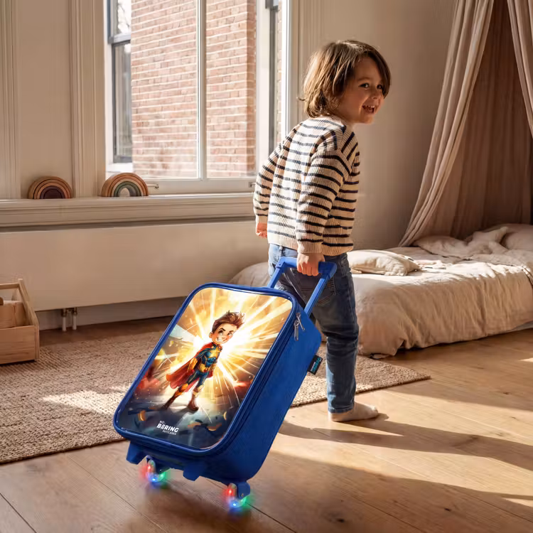 Gerard goldstar Kinderkoffer - Blauw klein -sfeer1