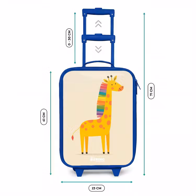 Giraffe - Dier - Kleurrijk Kinderkoffer - Blauw klein -productfoto_formaten
