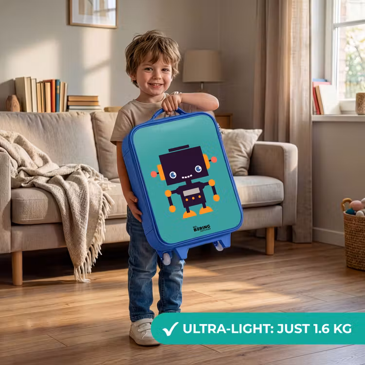 Groene robot Kinderkoffer - Blauw klein -sfeer2_EN