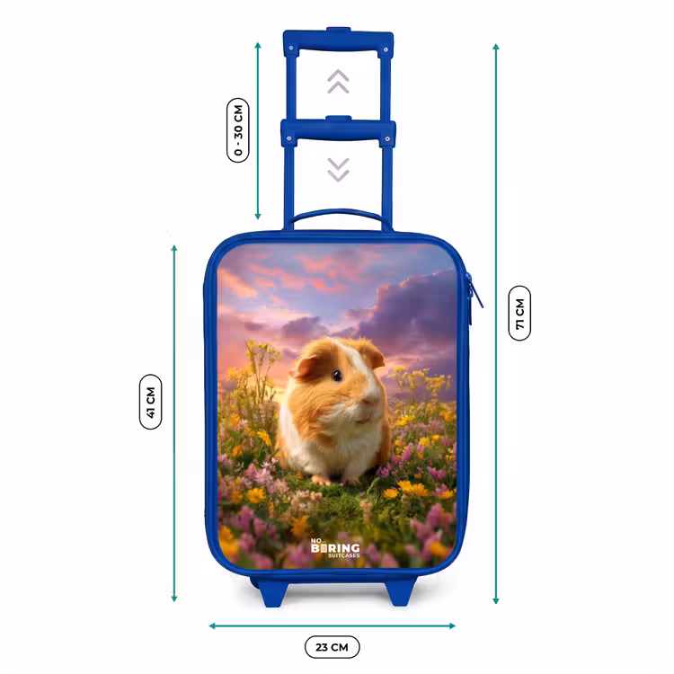 Cavia - Natuur - Dier Kinderkoffer - Blauw klein -productfoto_formaten