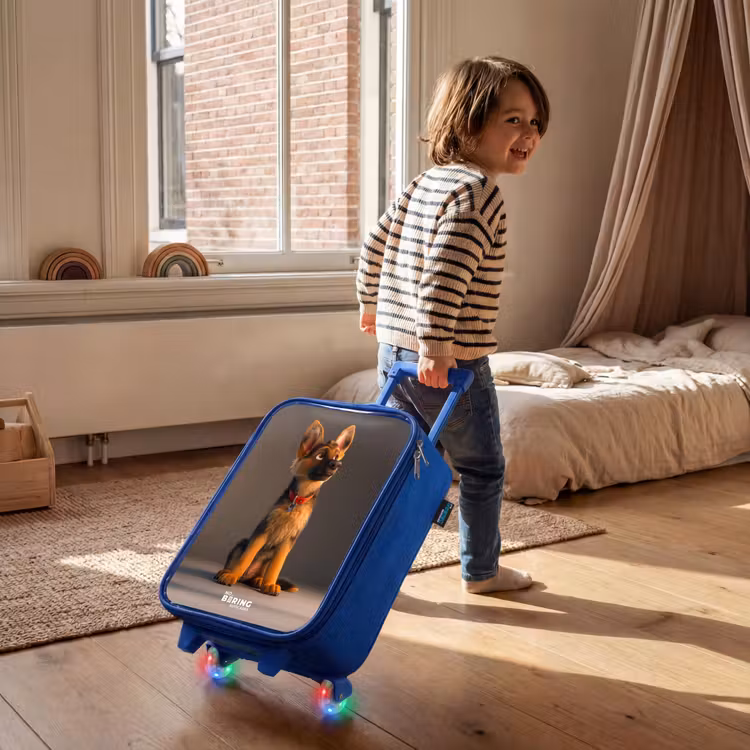 Hidde herder Kinderkoffer - Blauw klein -sfeer1