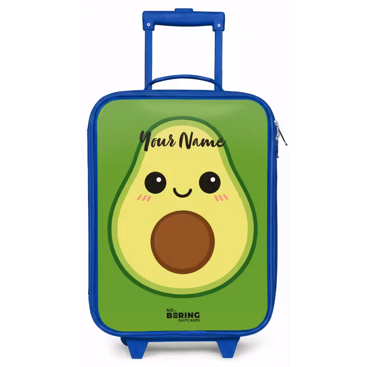 Kawai - Avocado - Groen Kinderkoffer - Blauw klein -zz3dotto