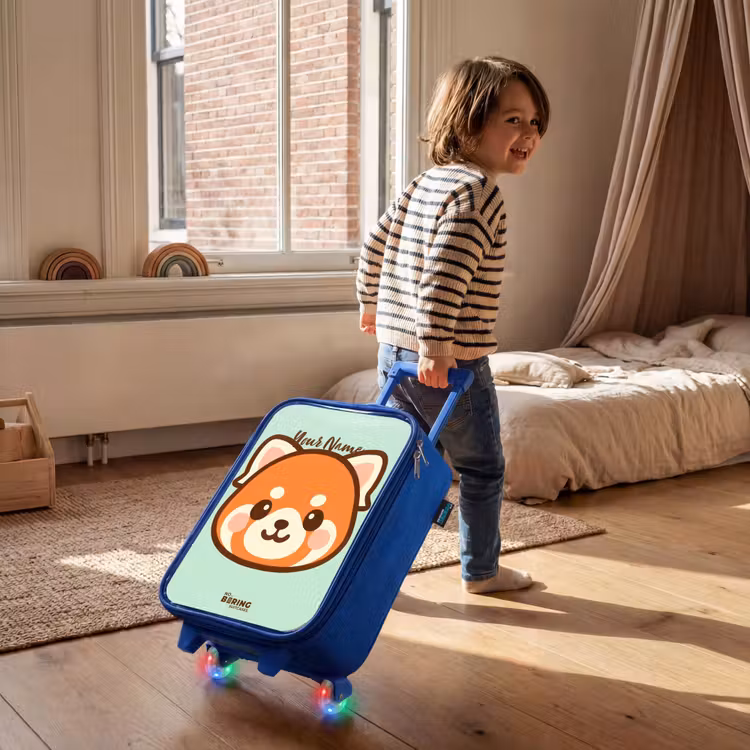 Kawai - Rode panda - Groen Kinderkoffer - Blauw klein -sfeer1