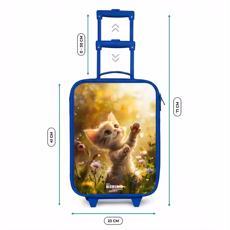 Koosje kitten Kinderkoffer - Blauw klein -productfoto_formaten