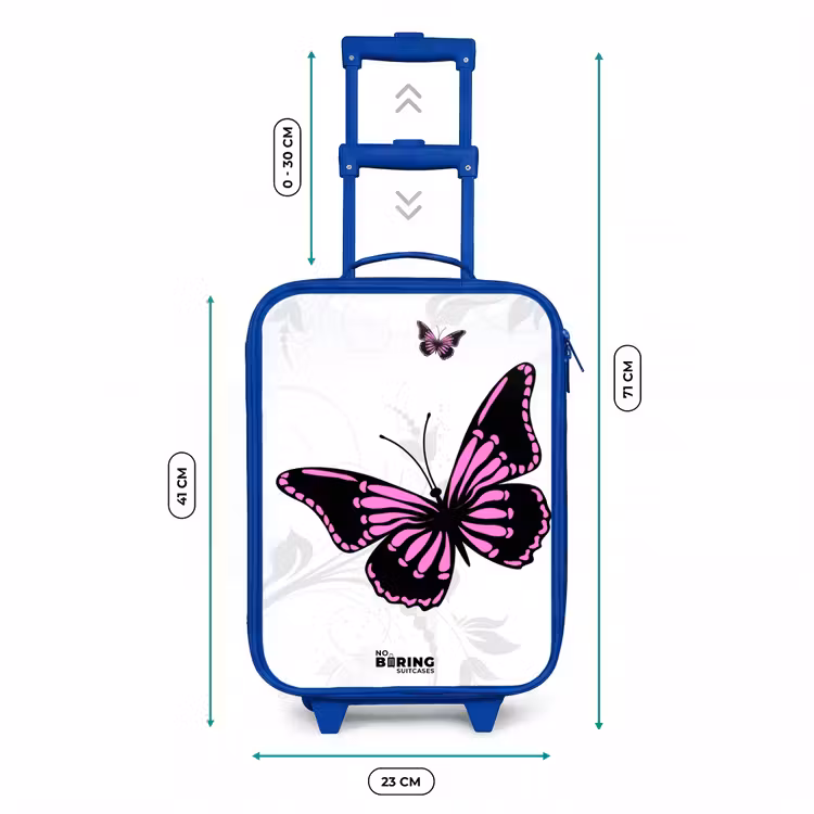 Magenta monarch Kinderkoffer - Blauw klein -productfoto_formaten