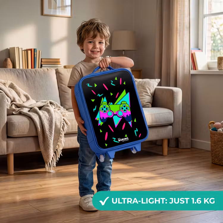 Neon controller op zwart Kinderkoffer - Blauw klein -sfeer2_EN