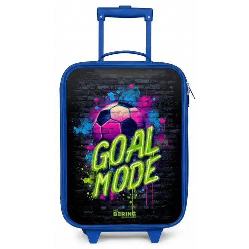 Neon - Graffiti - Voetbal - Kleurrijk Kinderkoffer - Blauw klein -zz3dotto