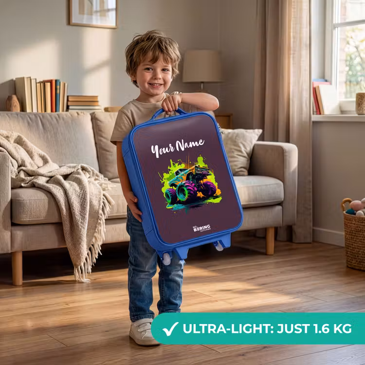 Neon Wheels Kinderkoffer - Blauw klein -sfeer2_EN
