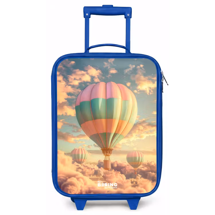 Pastel skyliner Kinderkoffer - Blauw klein -zz3dotto