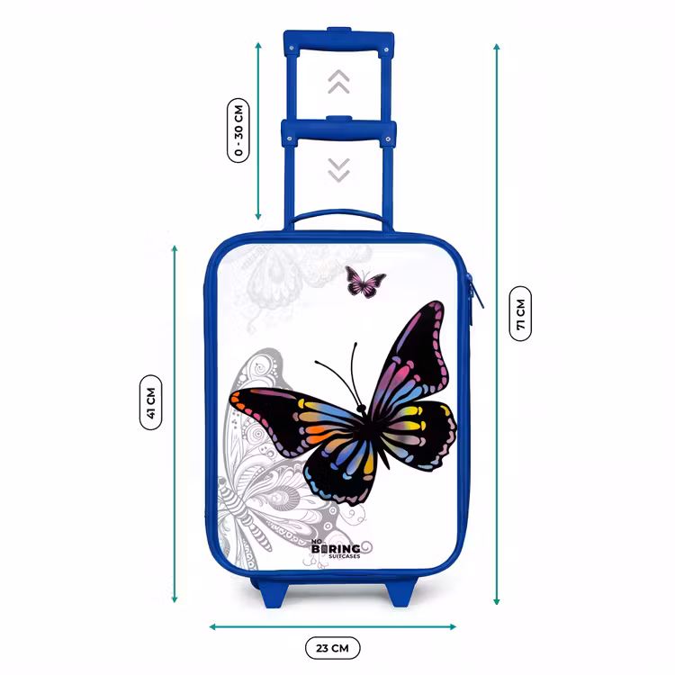 Petal papillon Kinderkoffer - Blauw klein -productfoto_formaten