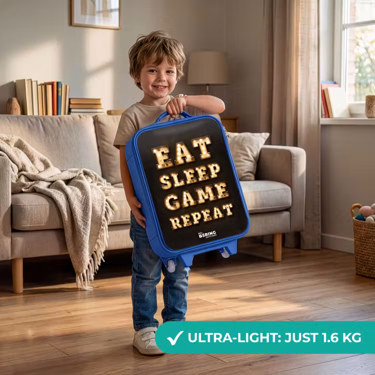 Qoute met licht Kinderkoffer - Blauw klein -sfeer2_EN