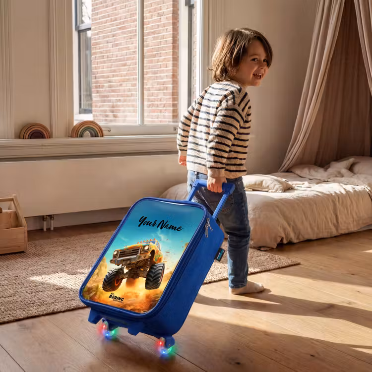 Zandsloper Kinderkoffer - Blauw klein -sfeer1