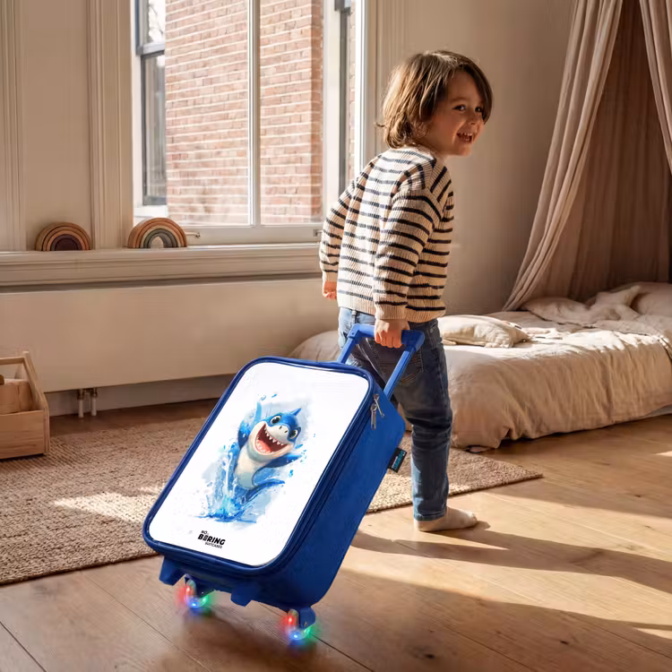Haai - Tanden - Water Kinderkoffer - Blauw klein -sfeer1