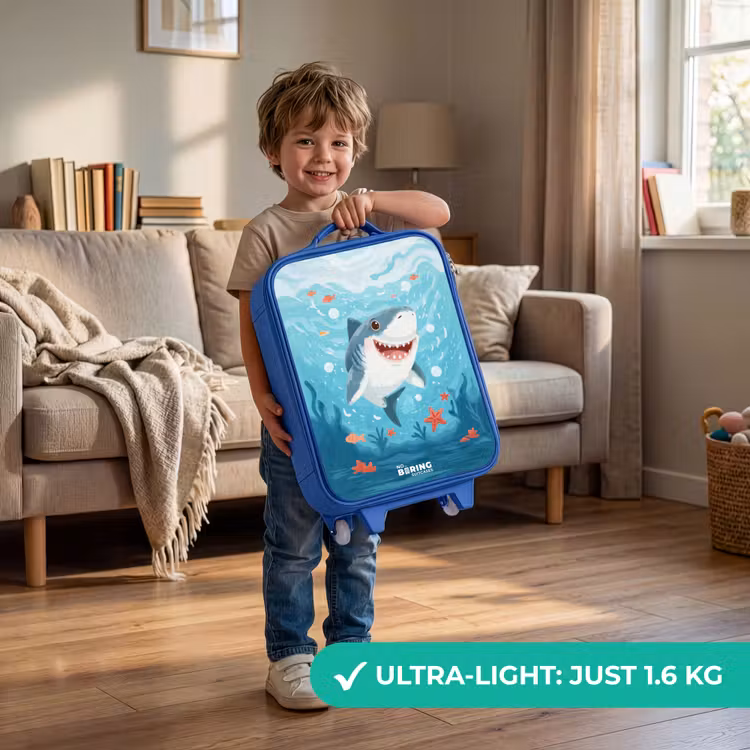 Haai - Water - Zee Kinderkoffer - Blauw klein -sfeer2_EN