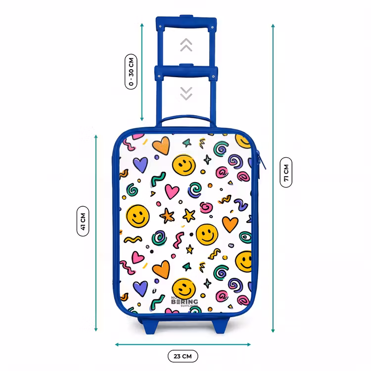 Smiley - Hartje - Ster Kinderkoffer - Blauw klein -productfoto_formaten