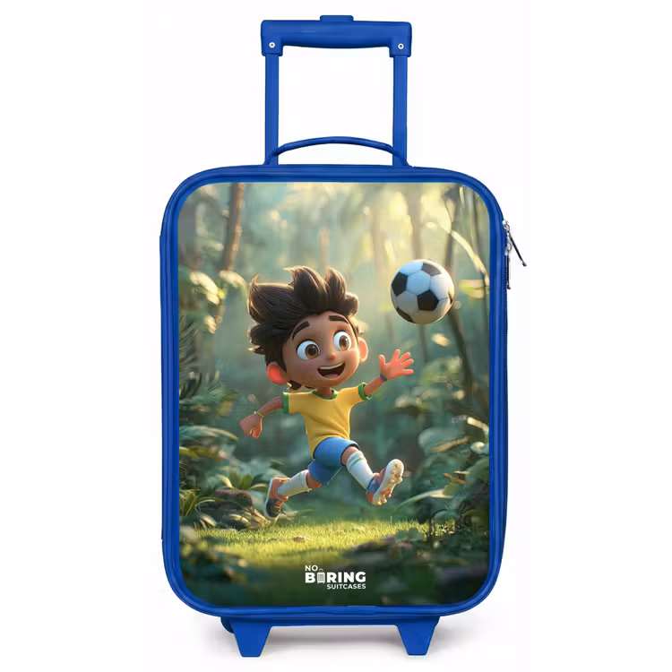 Voetbal - Jongen - Bos Kinderkoffer - Blauw klein -zz3dotto