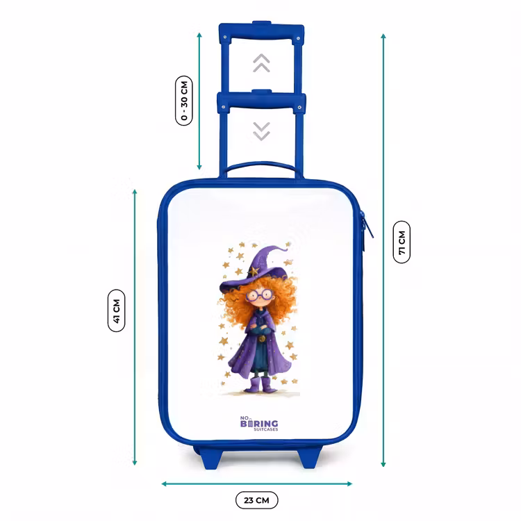 Sterrenmagie met krullen Kinderkoffer - Blauw klein -productfoto_formaten