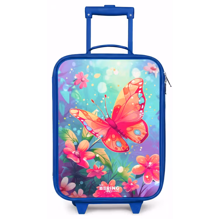 Verbluffende vlinder Kinderkoffer - Blauw klein -zz3dotto