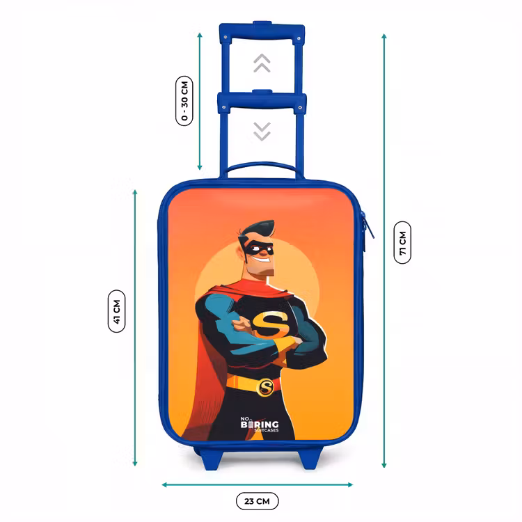 Sunny superhero Kinderkoffer - Blauw klein -productfoto_formaten