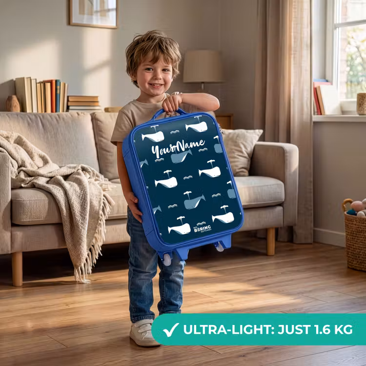 Walvisweelde Kinderkoffer - Blauw klein -sfeer2_EN