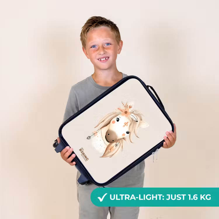 Bohemian paard in pastel kleuren Kinderkoffer - Zwart klein -sfeer4_UK